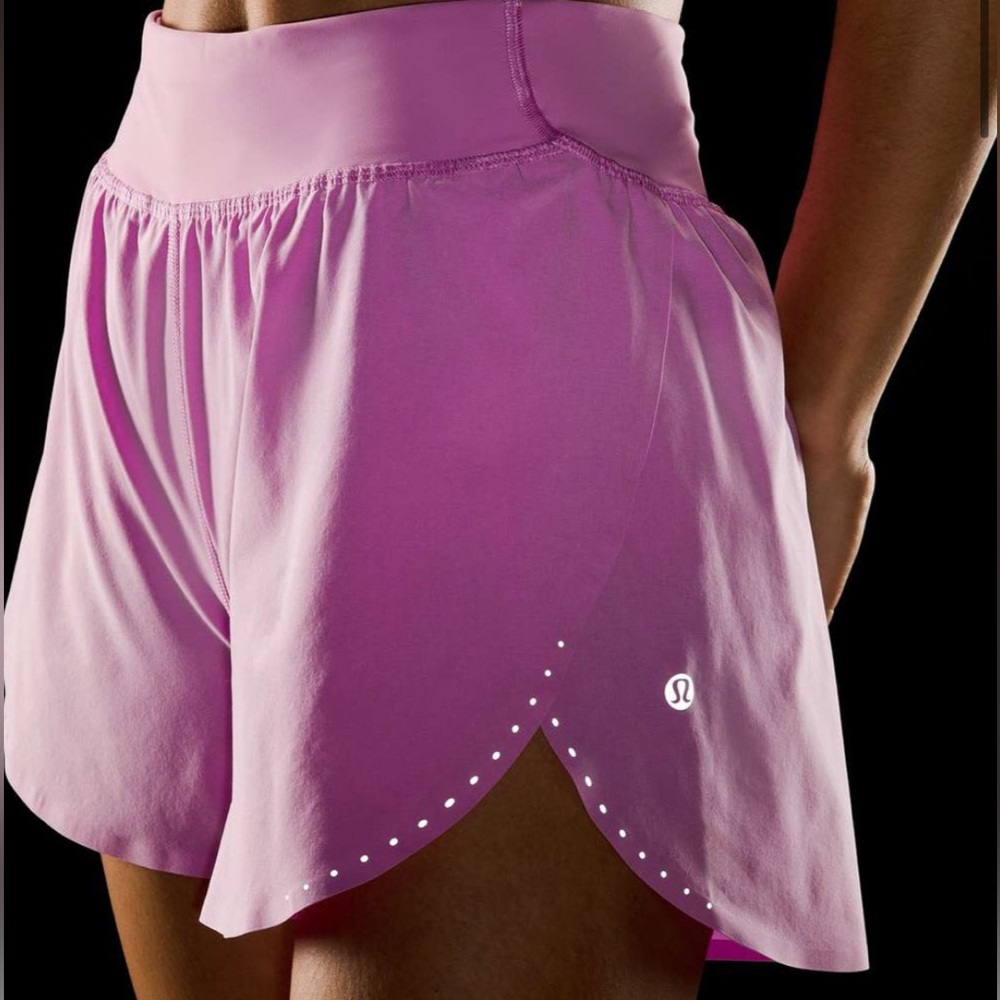 Lululemon Fast and Free Reflective High-Rise Classic-Fit Short 3" size 14